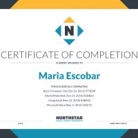 Northstar certificate