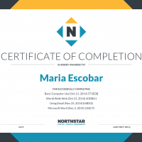 Northstar certificate Northstar certificate